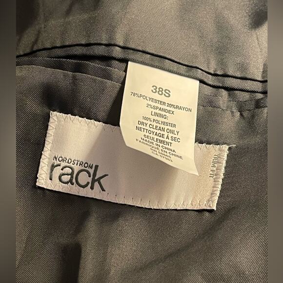 Nordstrom Rack 38 S NEW Notch Collar Men's Suit Separate Sportcoat Gray - Picture 6 of 7